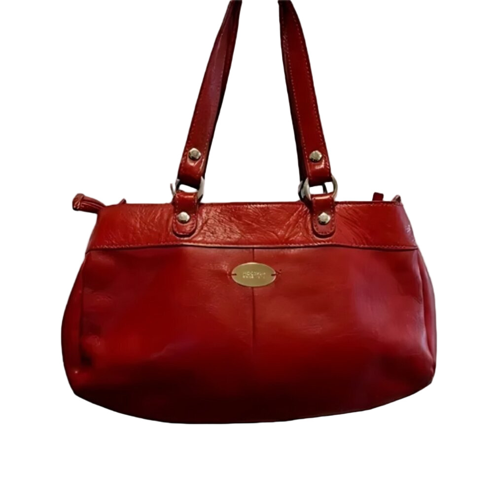 Hidesign East West Leather Shoulder Bag - Marsala RED